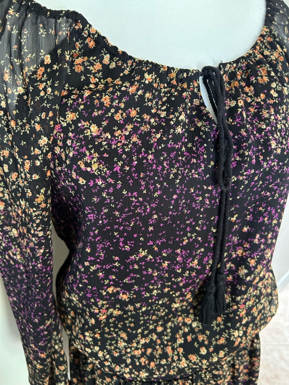 Jessica Simpson Sheer Black Floral Dress - Picture 4 of 11